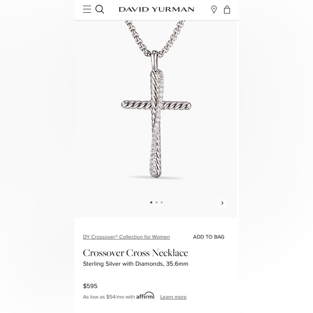 David Yurman Cross Necklace